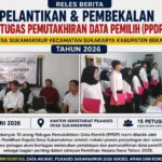 Pelantikan dan Pembekalan Petugas Pemutakhira Data Pemilih Desa Sukamakmur